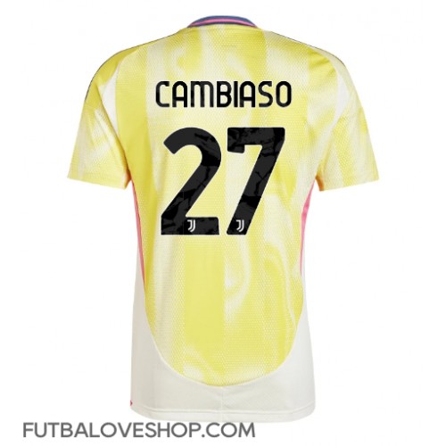 Dres Juventus Andrea Cambiaso #27 Preč 2024-25 Krátky Rukáv